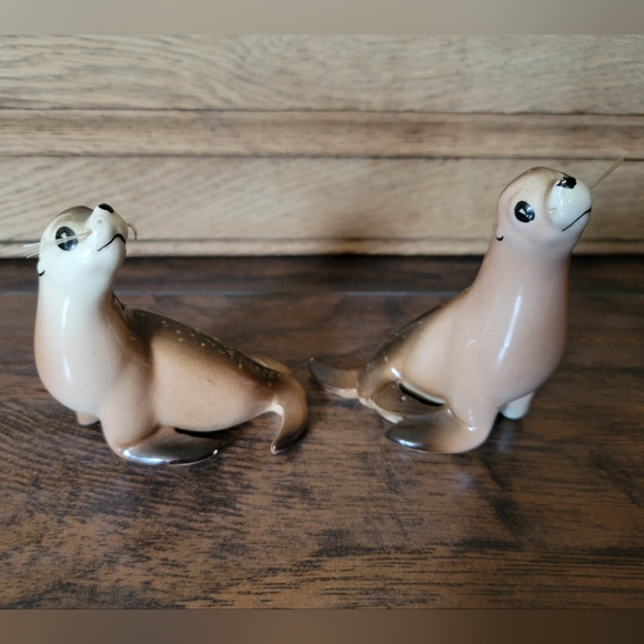 Source Unknown Other - Vintage Porcelain Seal Salt and Pepper Shakers Set. Must be added to bundle!